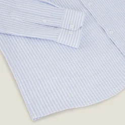 Jules Chemise en coton seersucker rayée- Smart Casual|Chemise Formelle