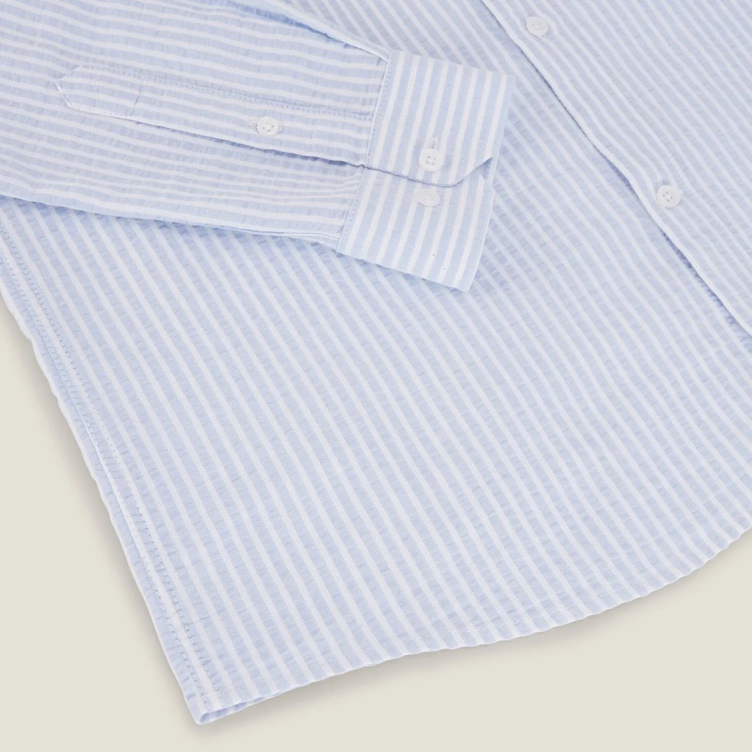 Jules Chemise en coton seersucker rayée- Smart Casual|Chemise Formelle