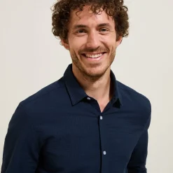 Jules Chemise en coton seersucker rayée- Smart Casual|Chemise Formelle