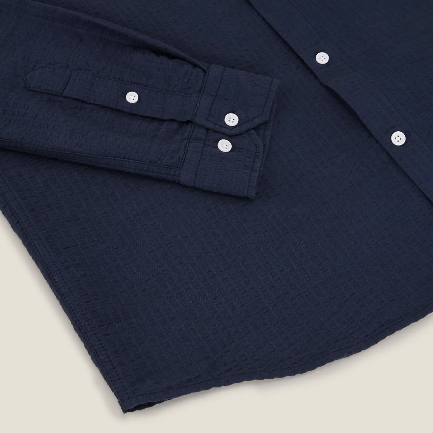 Jules Chemise en coton seersucker rayée- Smart Casual|Chemise Formelle