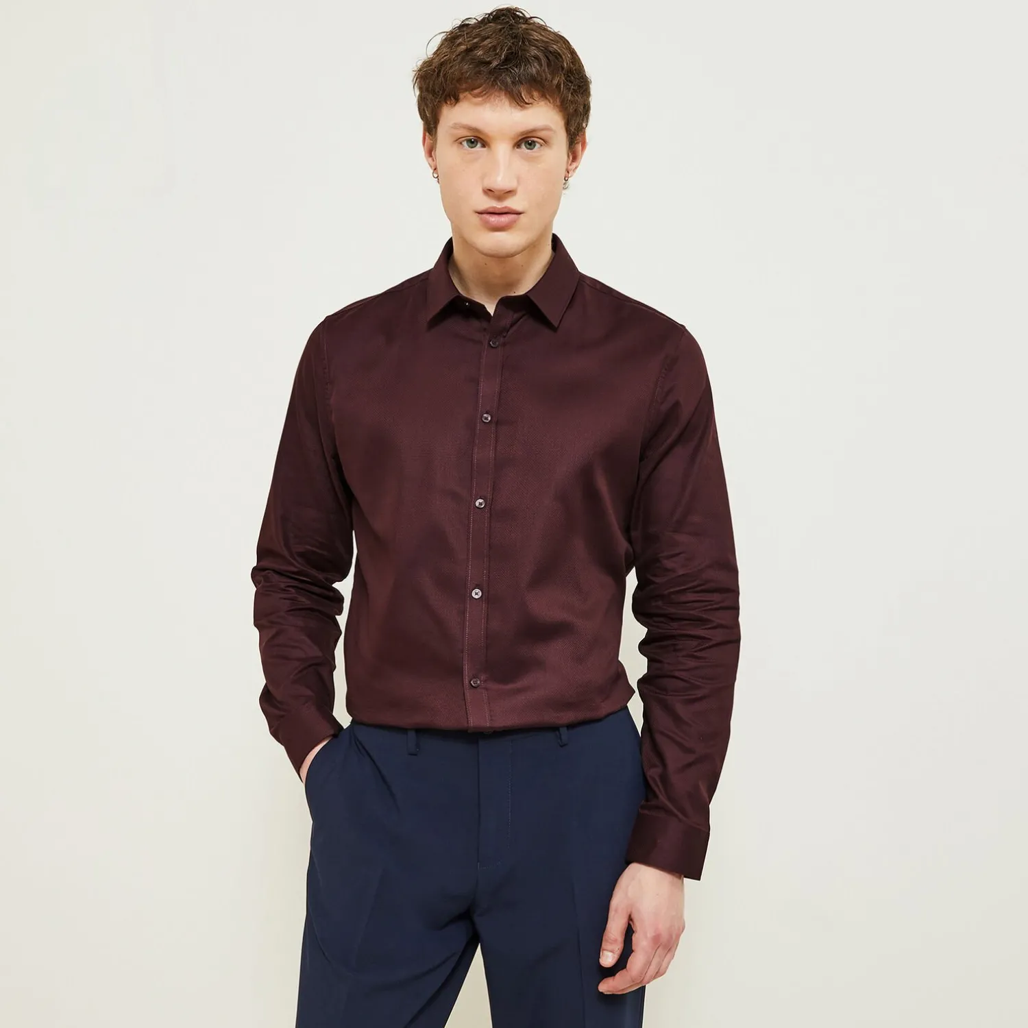 Jules Chemise en coton unie- Collection Mariage|Chemise Formelle