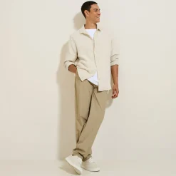 Jules Chemise en gaze de coton unie col boutonné- Chemise