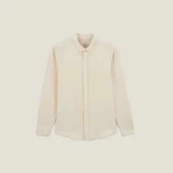 Jules Chemise en gaze de coton unie col boutonné- Chemise