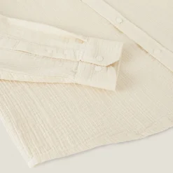 Jules Chemise en gaze de coton unie col boutonné- Chemise