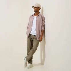 Jules Chemise en gaze de coton unie col boutonné- Chemise