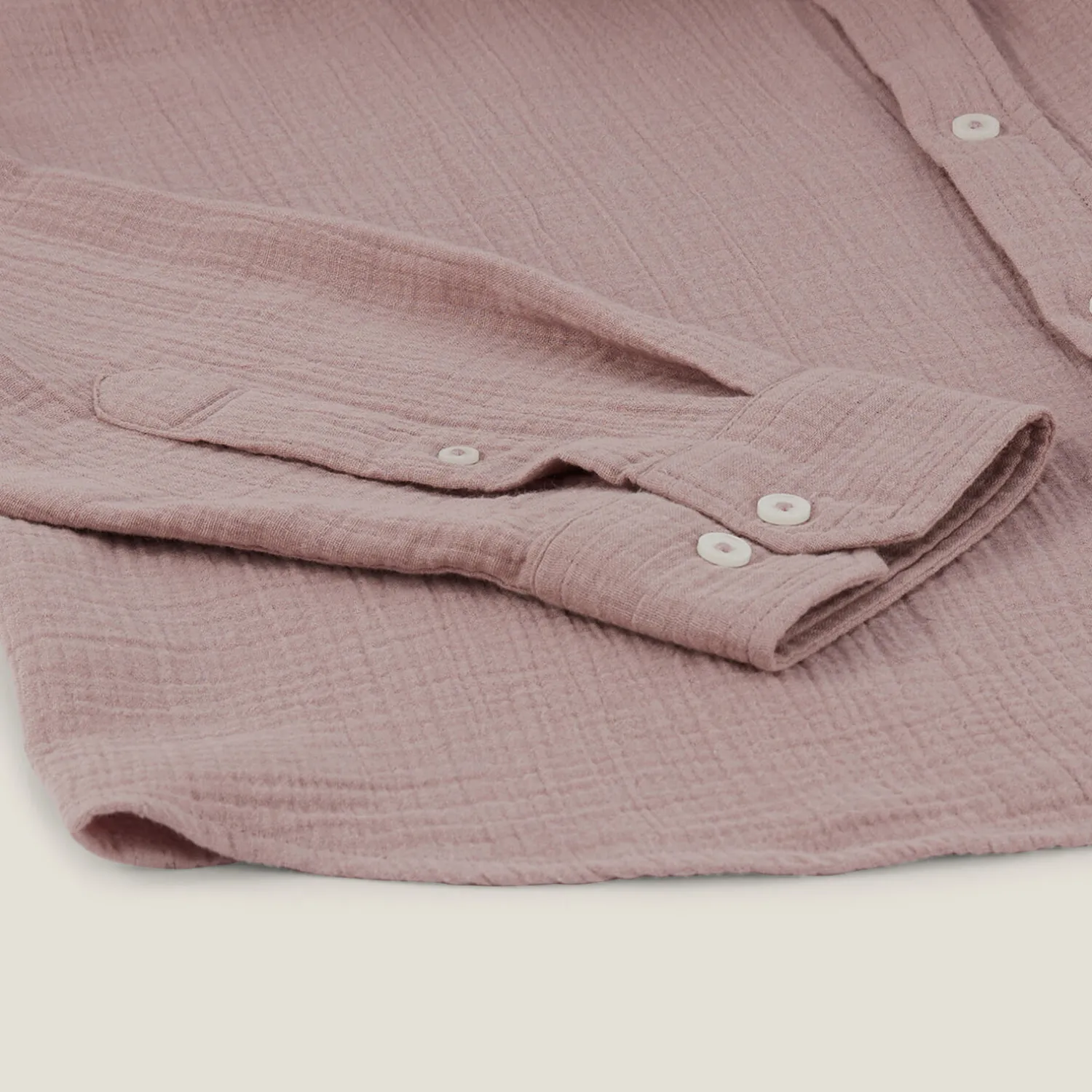 Jules Chemise en gaze de coton unie col boutonné- Chemise