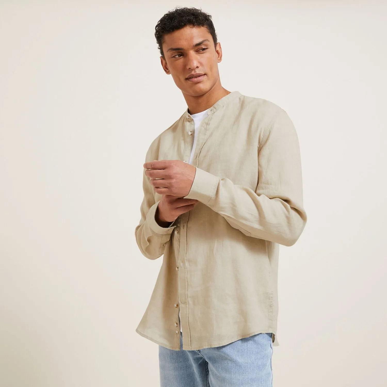 Jules Chemise en lin col mao- Smart Casual|Collection Mariage