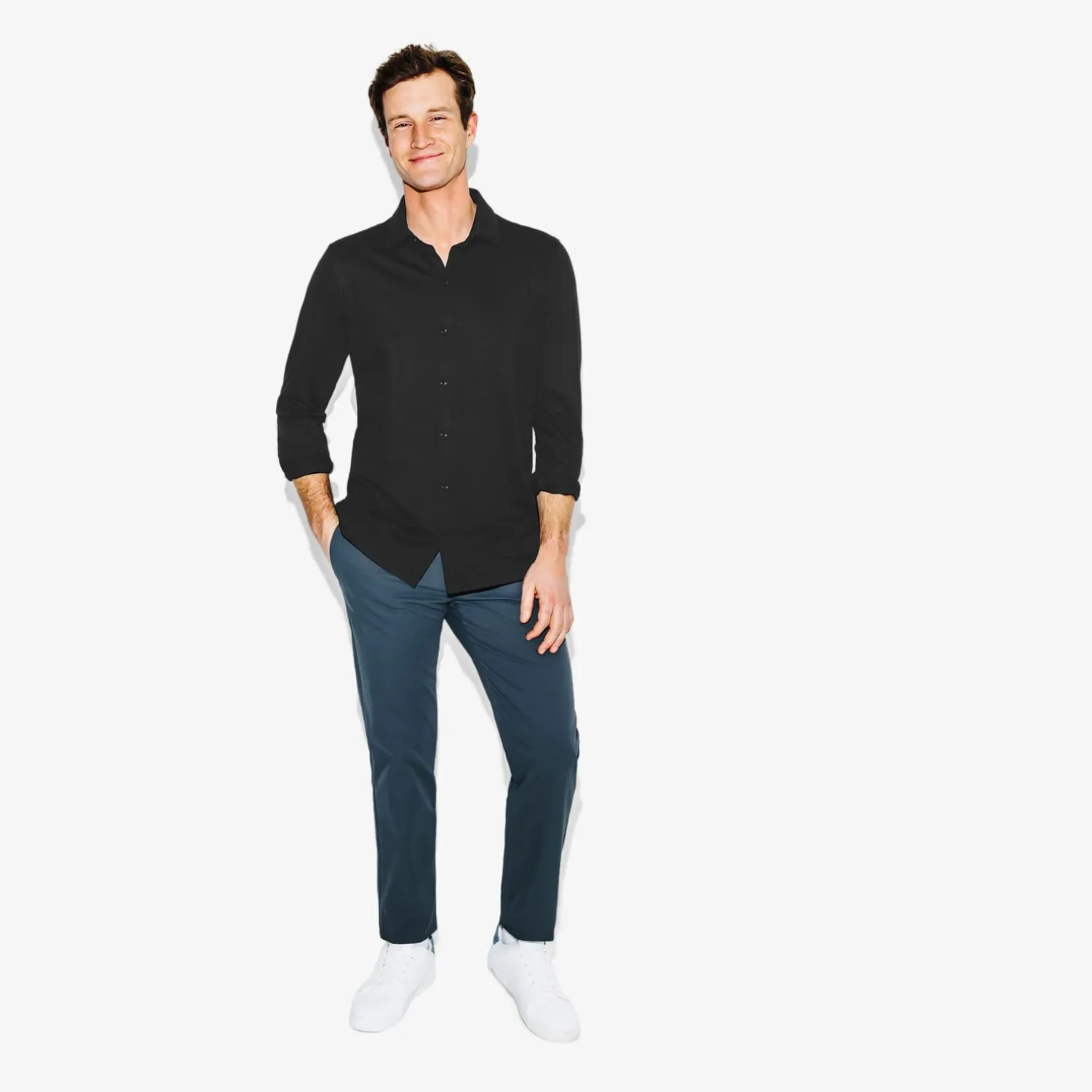 Jules Chemise en maille coton slim Performance by- Chemise Formelle|Chemise