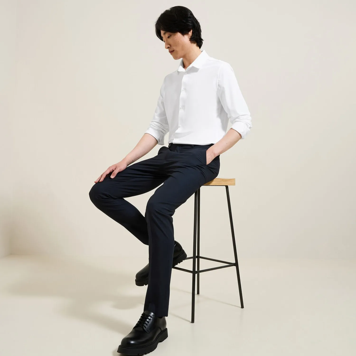 Jules Chemise en polyamide elasthanne extra slim- Smart Casual|Chemise Formelle