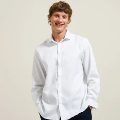 Jules Chemise sans repassage en coton jacquard- Smart Casual|Chemise Repassage Facile