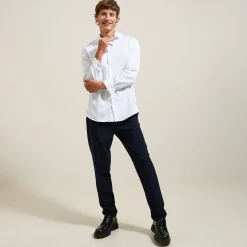 Jules Chemise sans repassage en coton jacquard- Smart Casual|Chemise Repassage Facile