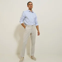 Jules Chemise sans repassage regular en coton rayée- Chemise Repassage Facile|Chemise Formelle