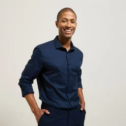 Jules Chemise sans repassage slim en coton- Chemise Formelle|Chemise Repassage Facile