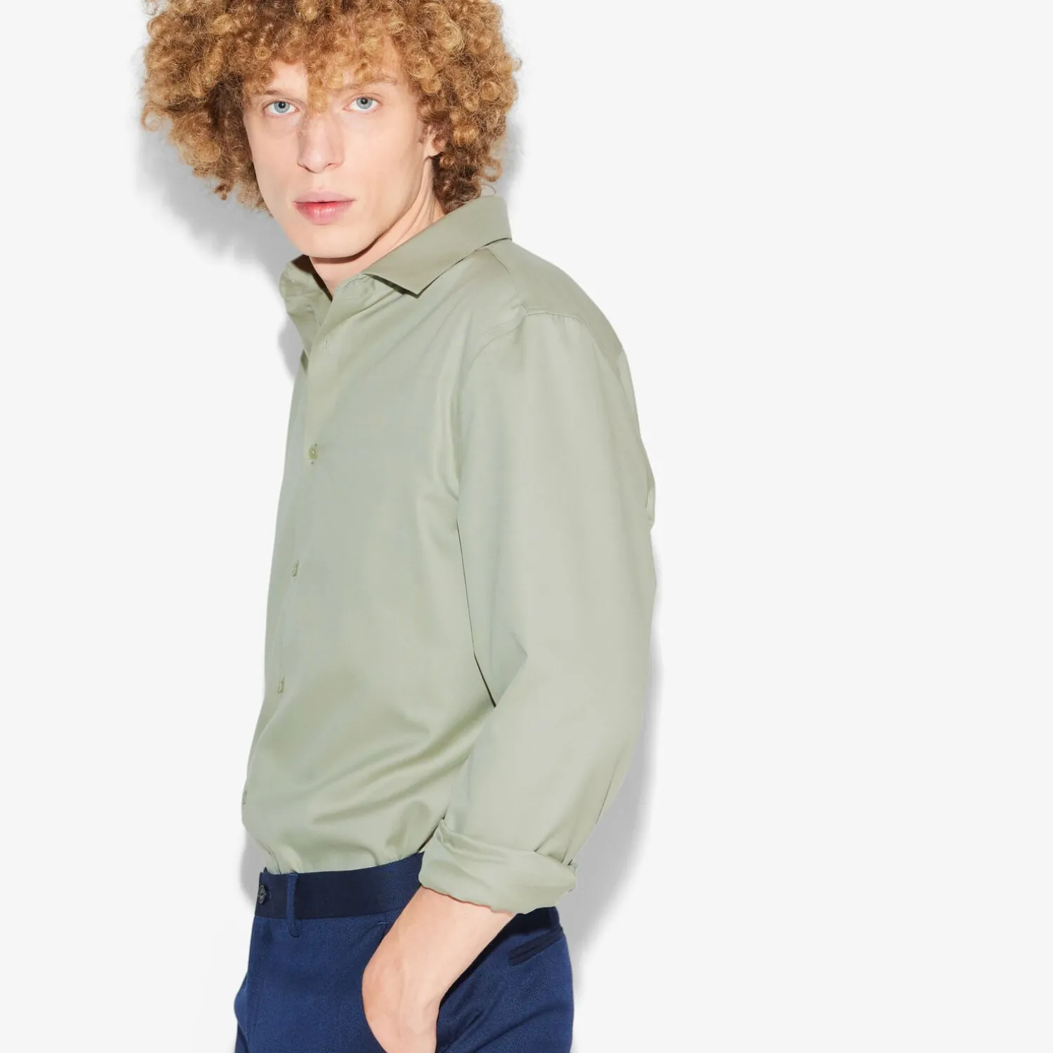 Jules Chemise sans repassage slim en coton- Chemise Repassage Facile|Chemise Formelle