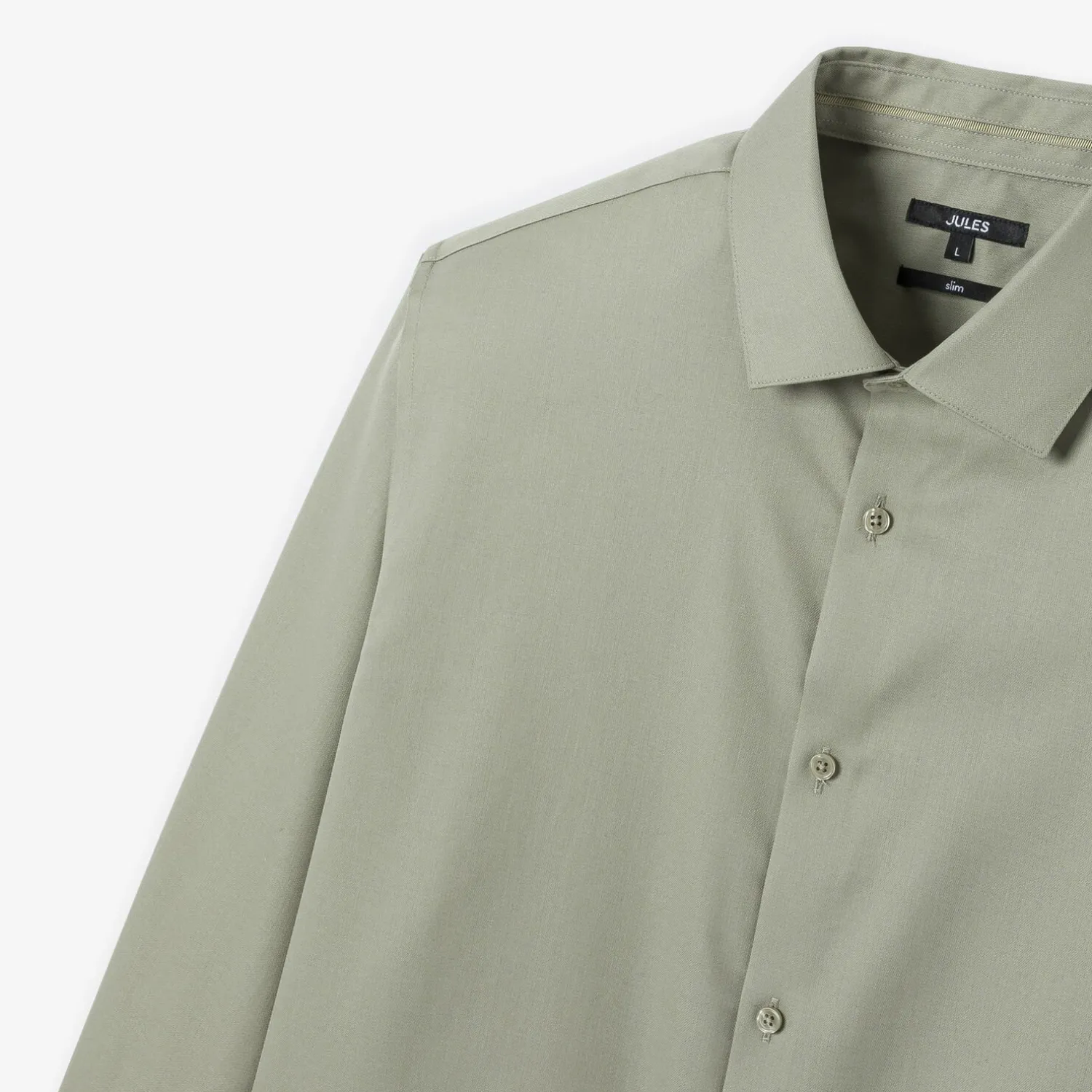 Jules Chemise sans repassage slim en coton- Chemise Repassage Facile|Chemise Formelle