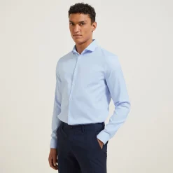 Jules Chemise sans repassage slim en coton- Collection Mariage|Chemise Repassage Facile