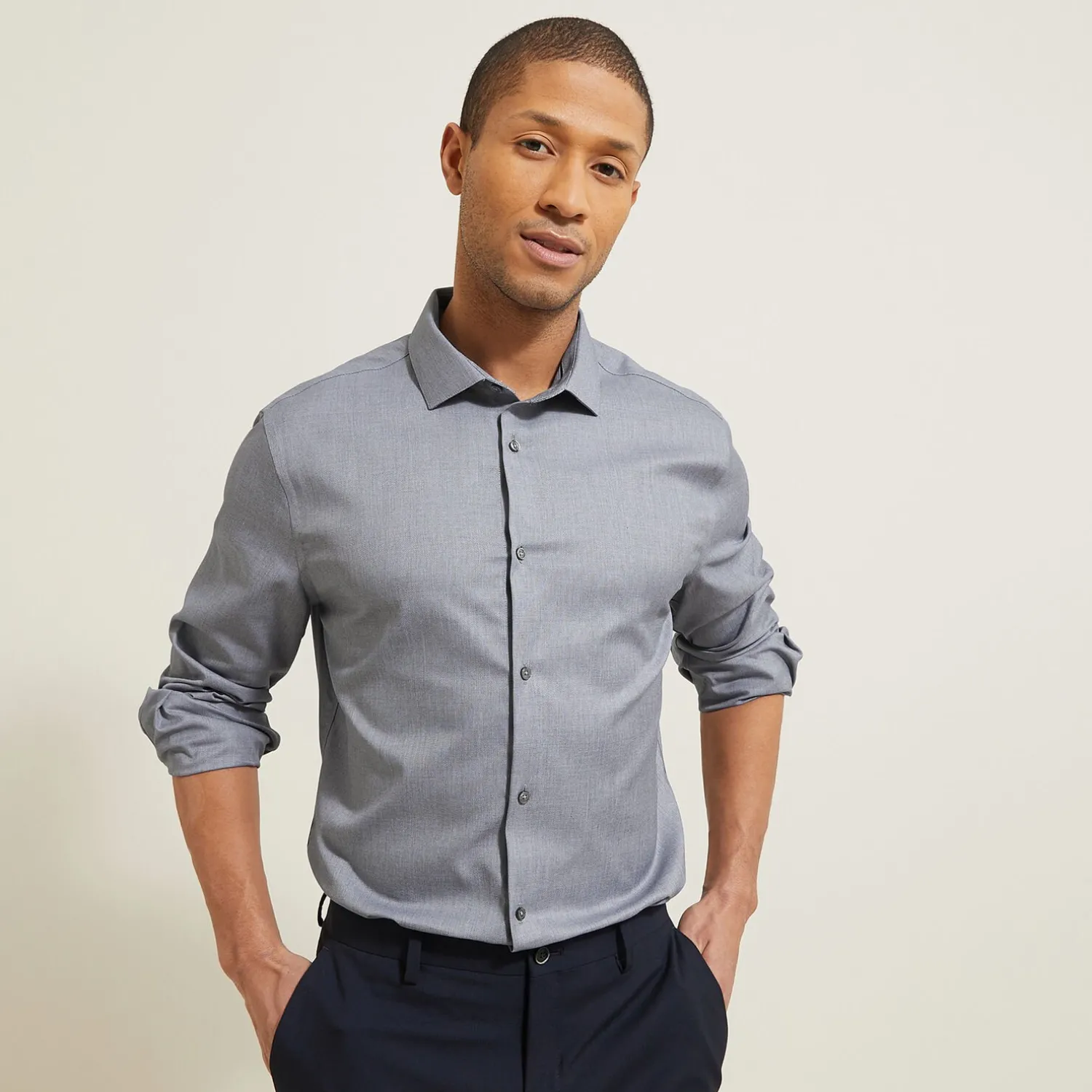 Jules Chemise sans repassage slim en coton- Collection Mariage|Chemise Repassage Facile