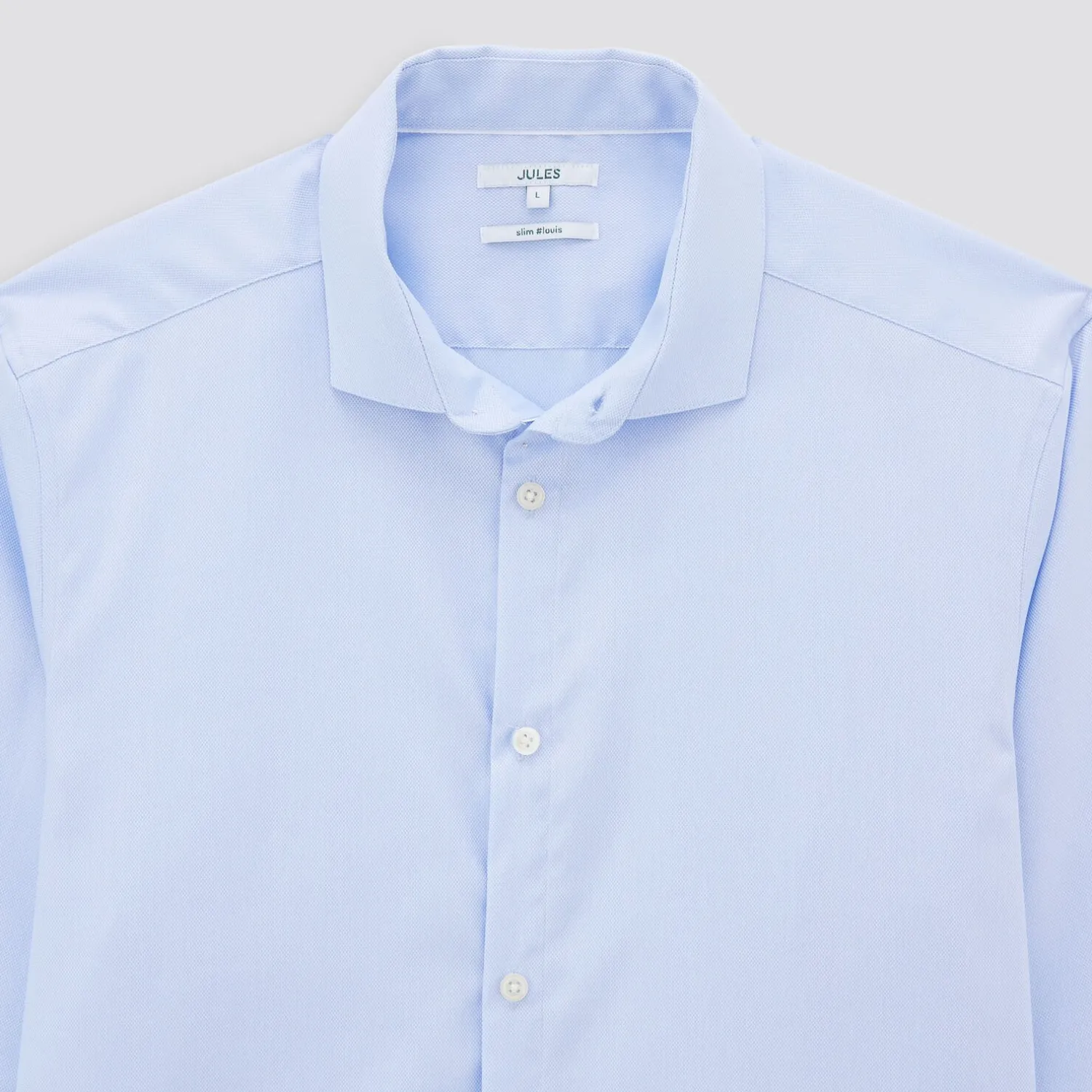 Jules Chemise slim sans repassage unie coton- Collection Mariage|Chemise Repassage Facile