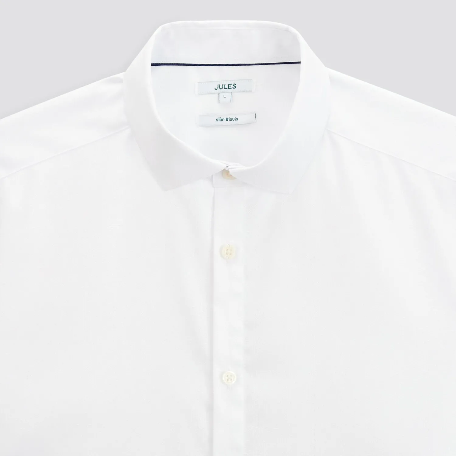 Jules Chemise slim sans repassage unie coton- Collection Mariage|Chemise Repassage Facile
