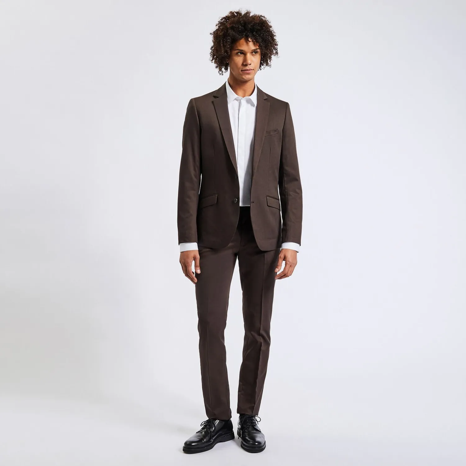 Jules Chemise slim unie coton satin- Collection Mariage|Chemise Formelle