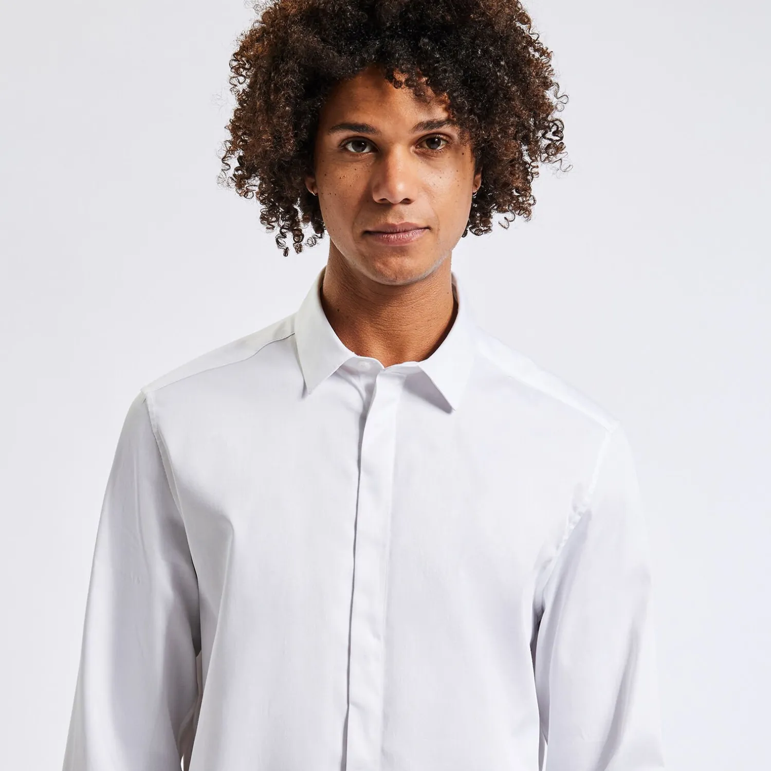 Jules Chemise slim unie coton satin- Collection Mariage|Chemise Formelle