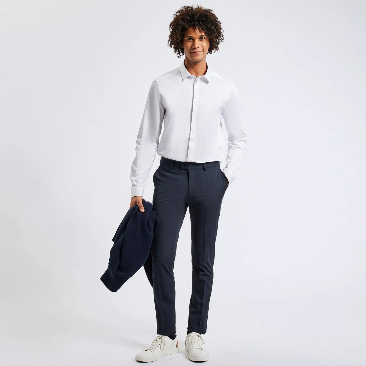 Jules Chemise slim unie coton satin- Collection Mariage|Chemise Formelle