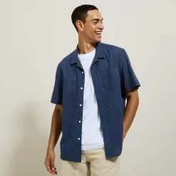 Jules Chemisette en coton broderie anglaise- Chemise