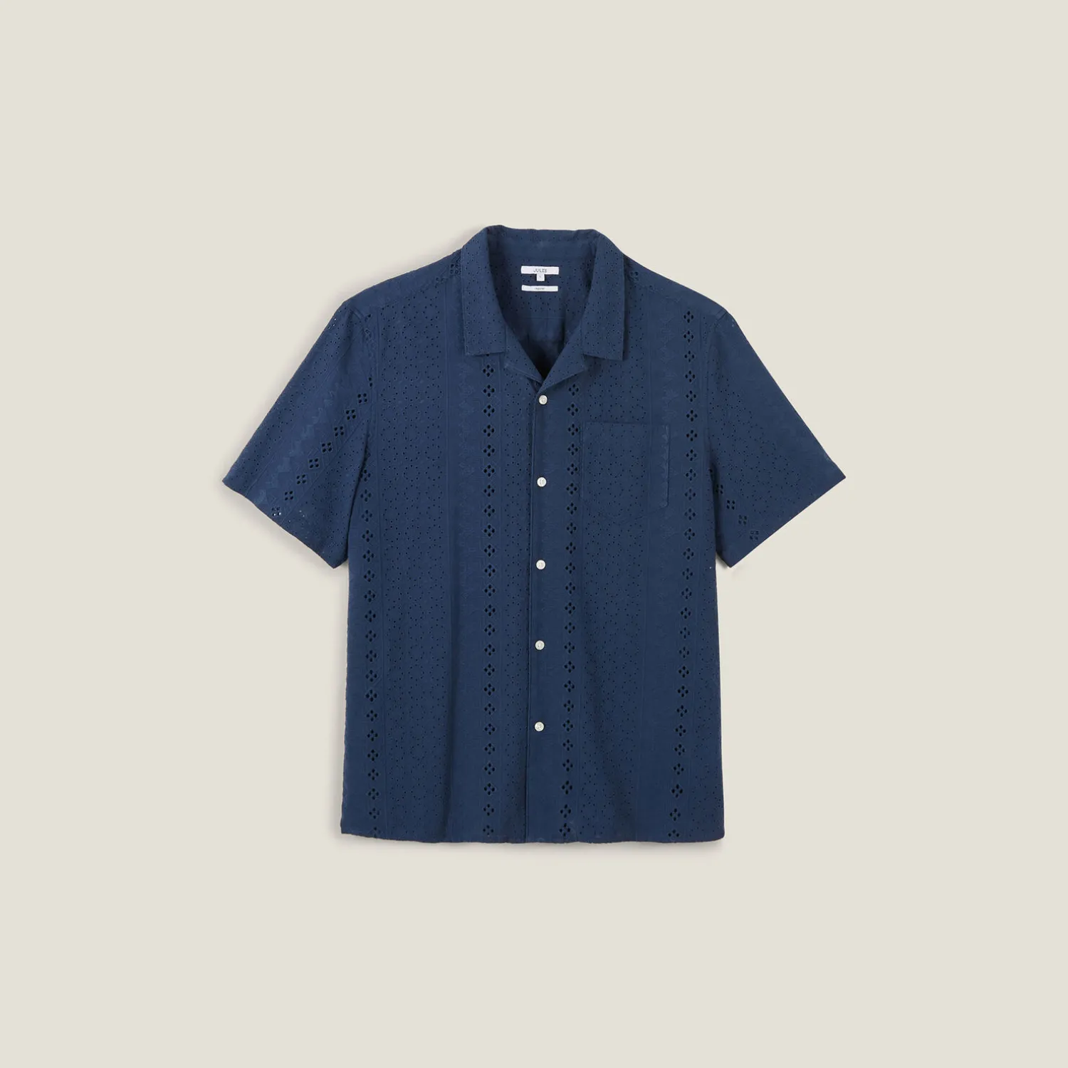 Jules Chemisette en coton broderie anglaise- Chemise