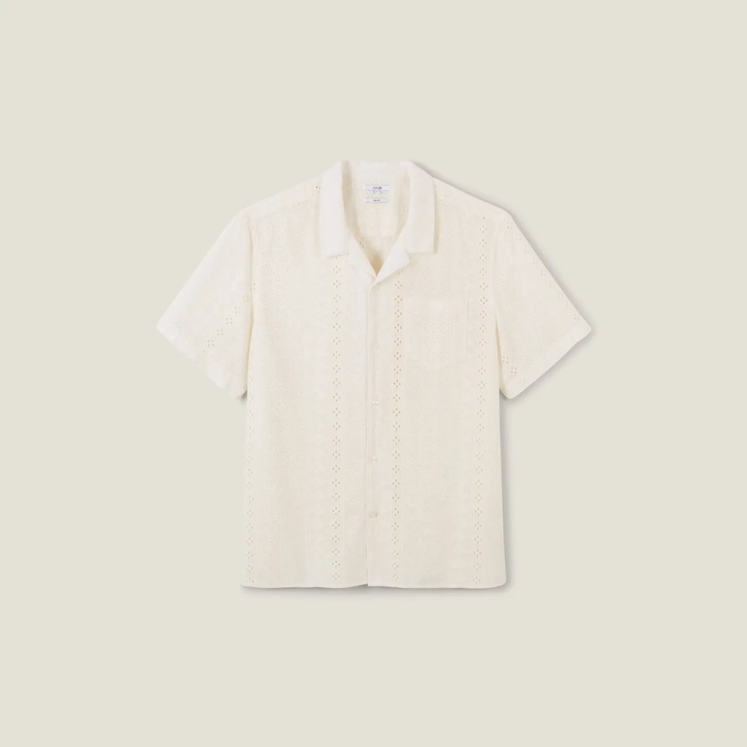 Jules Chemisette en coton broderie anglaise- Chemise