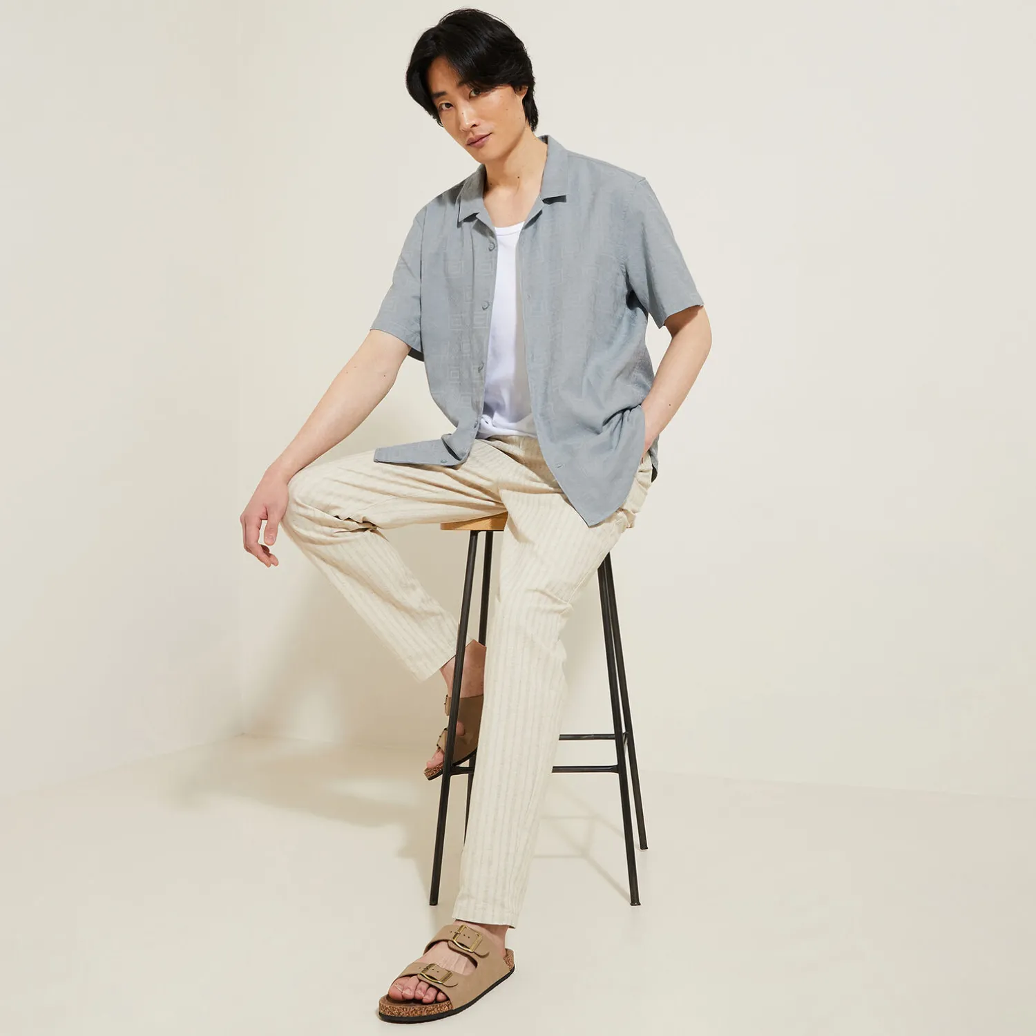 Jules Chemisette en coton brodée- Chemise