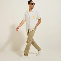 Jules Chemisette en coton imprimé placé- Chemise