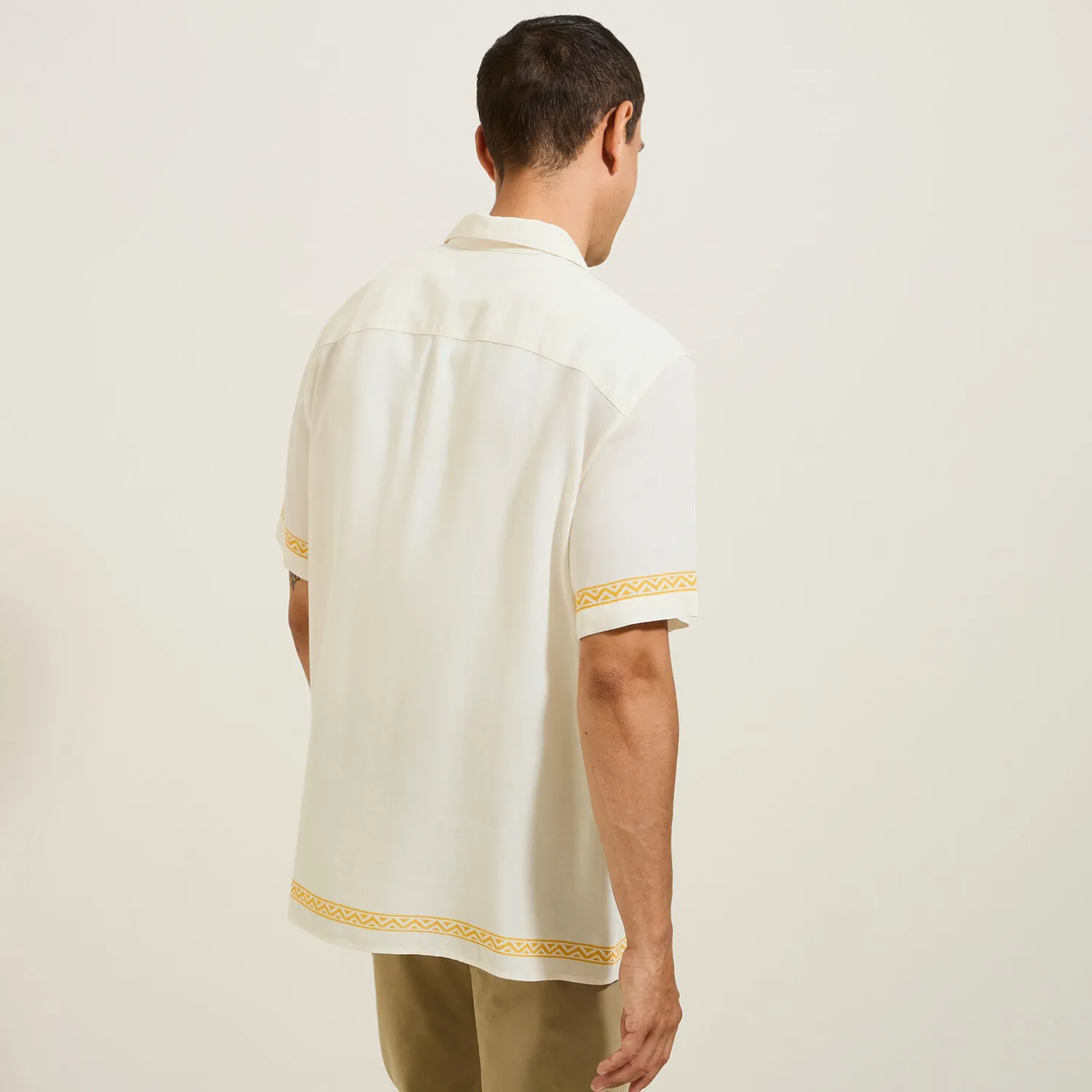 Jules Chemisette en coton imprimé placé- Chemise