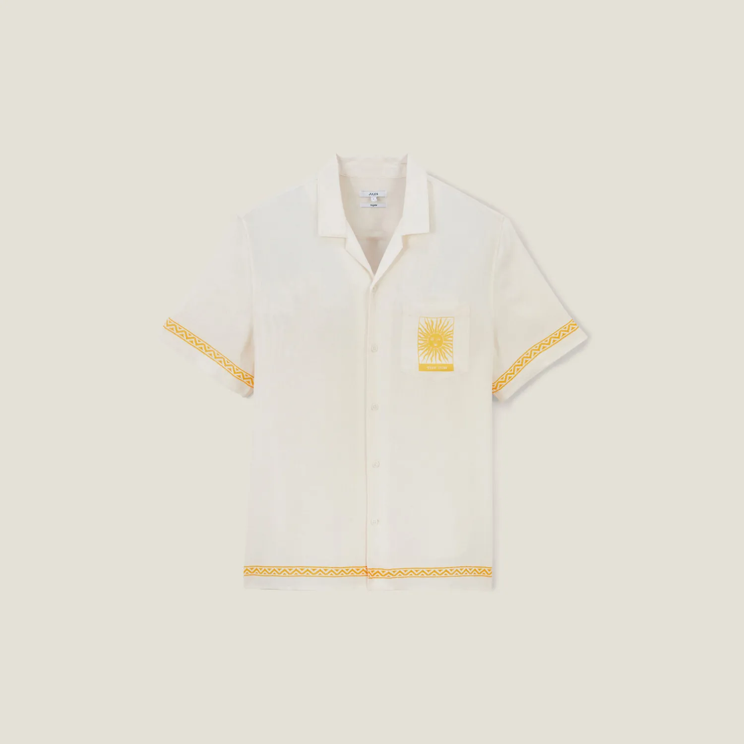 Jules Chemisette en coton imprimé placé- Chemise