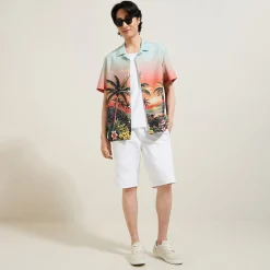 Jules Chemisette en coton imprimé hawaïen- Chemise