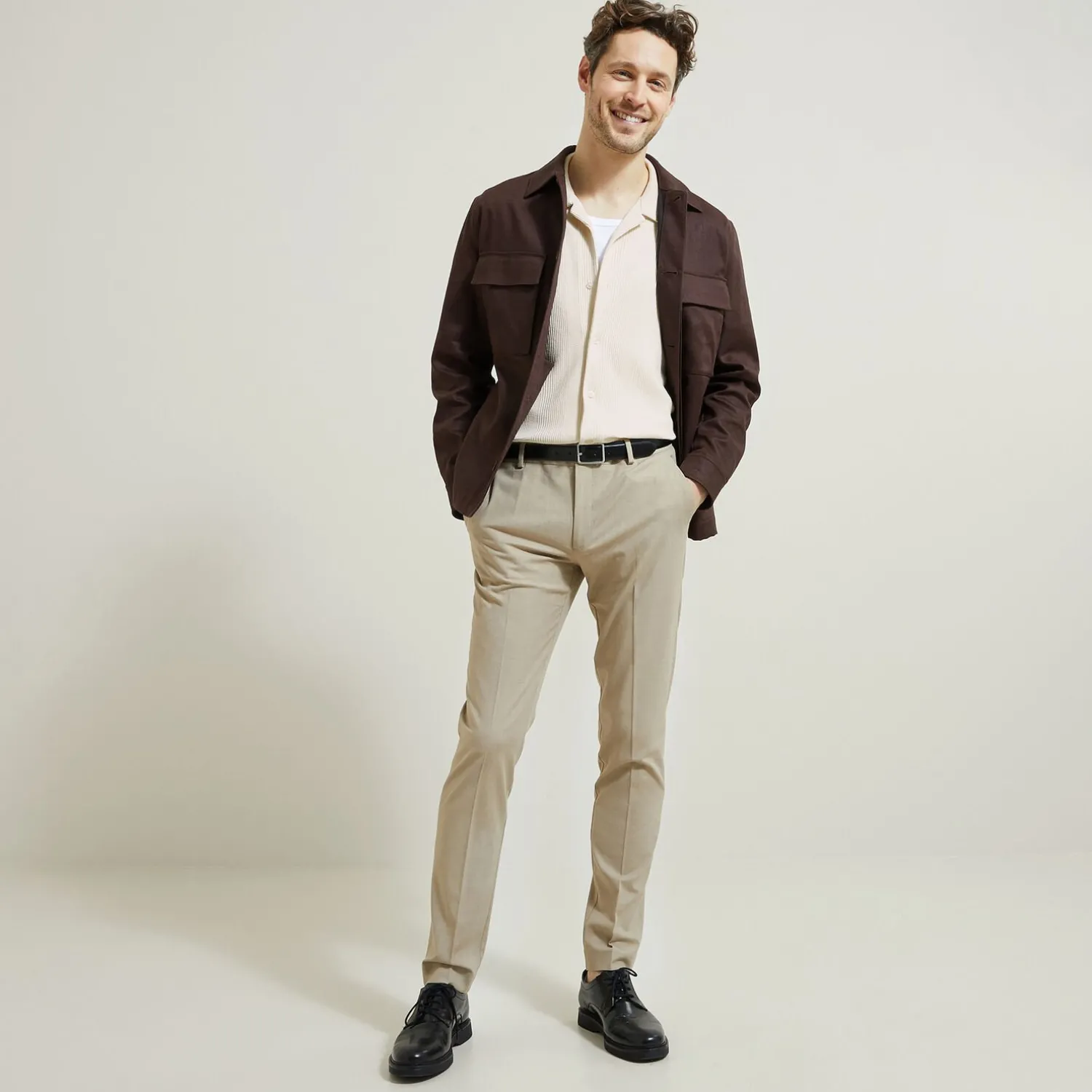 Jules Chemisette en coton matière gaufrée- Smart Casual|Chemise