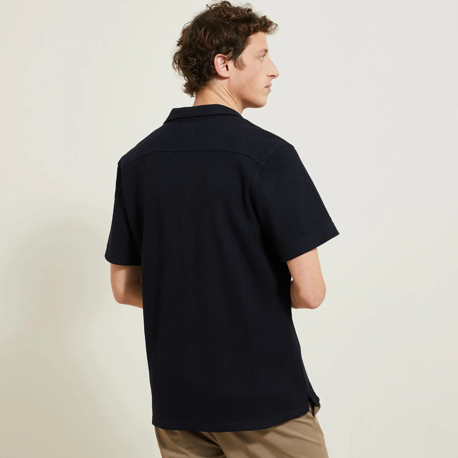 Jules Chemisette en coton matière gaufrée- Chemise