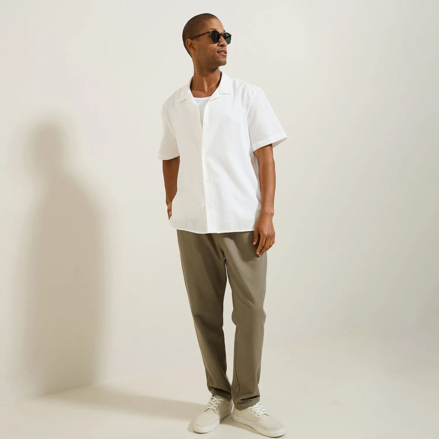 Jules Chemisette en coton matière texturée- Chemise