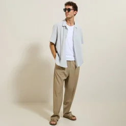 Jules Chemisette en gaze de coton texturée- Chemise