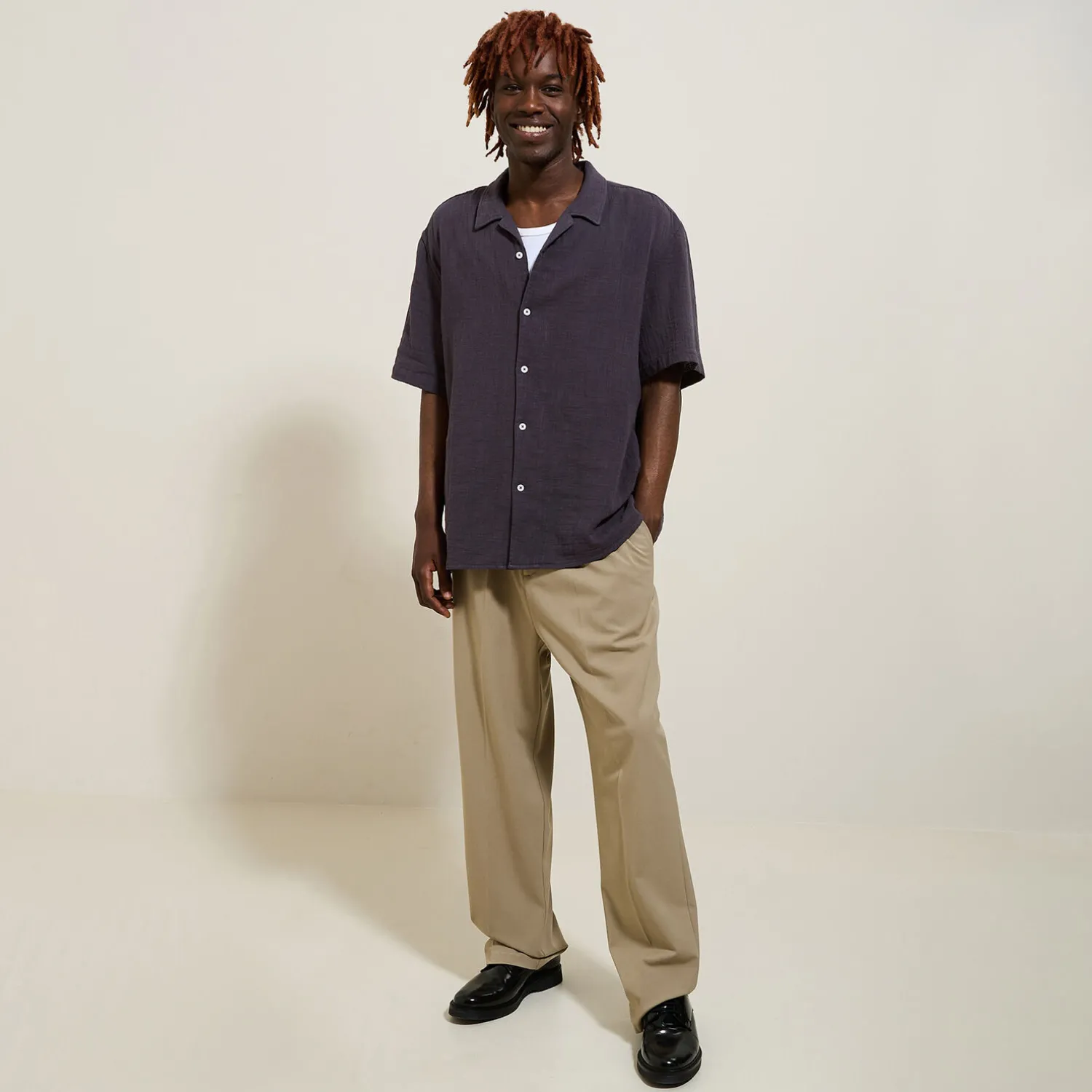 Jules Chemisette en gaze de coton texturée- Chemise