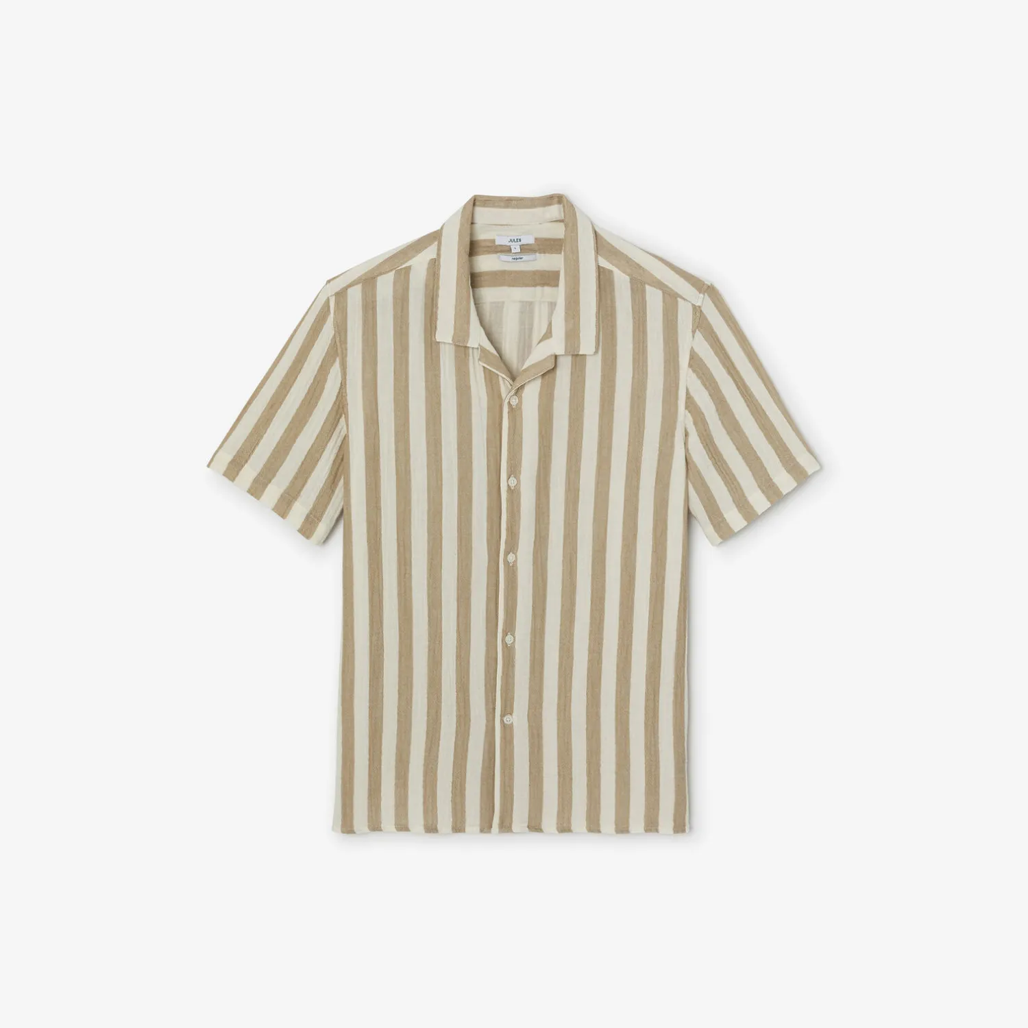 Jules Chemisette en gaze de coton rayée- Chemise