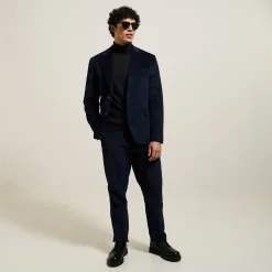 Jules Costume 2 pièces en velours côtelé - Bleu foncé- Ensemble De Costume