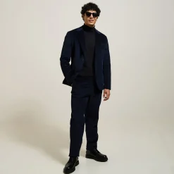 Jules Costume 2 pièces en velours côtelé - Bleu foncé- Ensemble De Costume