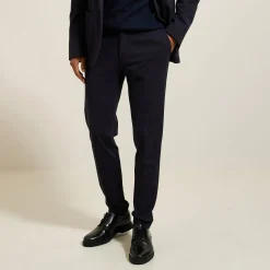 Jules Costume 2 pièces slim en maille - Bleu- Ensemble De Costume