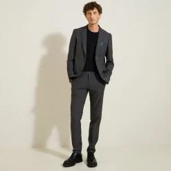 Jules Costume 2 pièces slim rayé - Gris- Ensemble De Costume