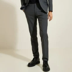 Jules Costume 2 pièces slim rayé - Gris- Ensemble De Costume