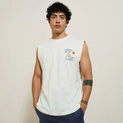 Jules Débardeur relax imprimé devant et dos- T-shirt