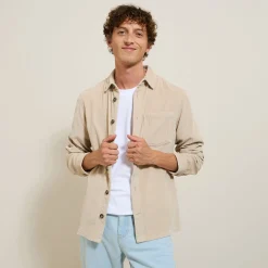 Jules Ensemble surchemise et pantalon en velours - Beige- Pantalon|Surchemise