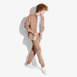 Jules Ensemble surchemise et pantalon en velours - Rose- Pantalon|Surchemise