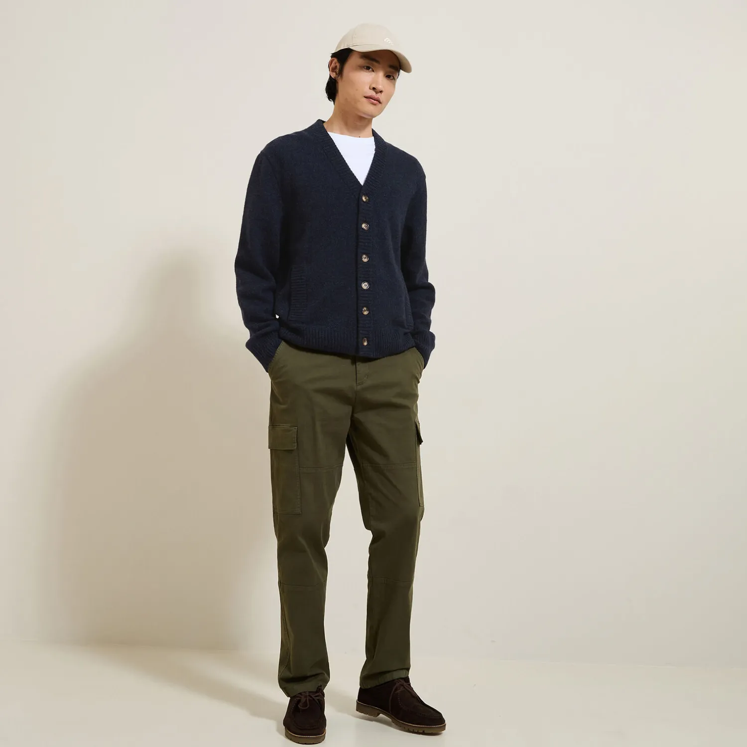 Jules Gilet cardigan boutonné en côte- Gilet|Pull