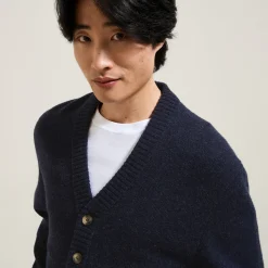 Jules Gilet cardigan boutonné en côte- Gilet|Pull